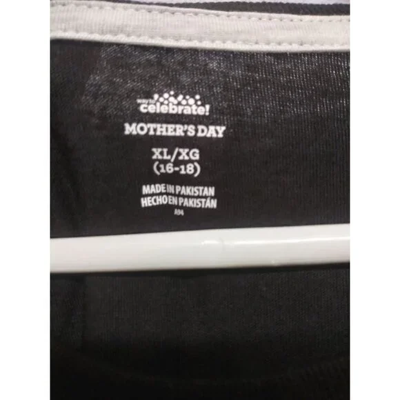 Women's Short Sleeve Blessed Mama Black T-Shirt XL - Picture 3 of 3